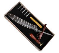 DOSERTY Luxury Vintage Feather Quill Dip Calligraphy Fountain Pen Writing 5 Nibs Set Stationery Fountain Pens For Writing