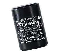 DOSERTY Memorial Urn Stainless Steel Tiny Casket Box Butterfly Tree Engraving For Pet Cremation Remembrance Stainless Steel Pet Memorial Urn