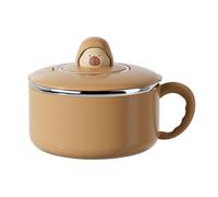 DOSERTY Multipurpose Ramen Bowl with Lid Stainless Steels Lunch Container Ergonomic Handle Tableware Practical Kitchen Tool Dorm Friendly Microwave Safe Noodles Bowl