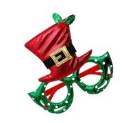 DOSERTY New Year Glasses Christmas Mistletoe Glasses Photo Props For Teens Adult New Year Party Celebration Supplies Winter Photo Props