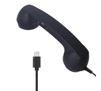 DOSERTY Plugs Play Type C Telephone Receiver Styles Cord Speakers with Dedicated Answer/End Portable for Office Home Use Cord Phone Earpiece Type C