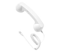 DOSERTY Plugs Play Type C Telephone Receiver Styles Cord Speakers with Dedicated Answer/End Portable for Office Home Use Cord Phone Earpiece Type C