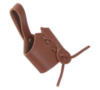 DOSERTY PU Leather Horn Cup Holder With Adjustable Belt Coffee Drinking Mug Covers Sleeve Practical Beverage Holsters For Travel Beer Belt Attachments