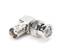 DOSERTY RF Coaxial Cable Adapter L-shaped BNC Male To Female Connector Banana Cable Connector Plug Screw Solder Bucket Adapter Socket Cord Pigtail Bulkhead Panel Female Router Outlet