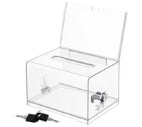 DOSERTY Secures Lockable Transparency Feedbacks Box for Employee Opinion and Confidential Polls Donation Box Suggestion Box