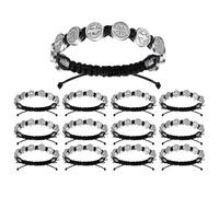 DOSERTY Set Of 12 Benedictines Cord Bracelets Handmade Religious Protections Amulets Handchains Multicolor Blessing Bands Handmade Wristband