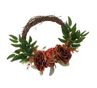 DOSERTY Simulation Flower Wreath Spring For Front Door Window Wedding Party Indoor And Outdoor Decorations Vine
