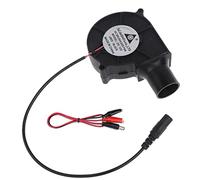 DOSERTY Smelting Metal Fan BBQ Blower Charcoal Chimney Starter Picnic Cooking Barbecue Electric Fan 75mm For DC12V 5.5x2.1mm Air Blower Cooling Green Egg Grills