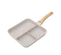 DOSERTY Three-in-One Aluminum Alloy Frying Pan Nonstick Egg-Skillet Ideal-for Cooking Breakfast Steak Divided-Grill Steak Pot Three-in-One Divided-Skillet Breakfast Pot Fry-Pan