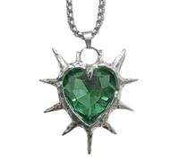 DOSERTY Trendsetting Love Heart Shaped Necklace Fashion Jewelry Accessory With Thorns Detail For Fashionable Enthusiasts Thorn Heart Necklace