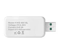 DOSERTY USB LCD Voltmeter Ammeter Voltmeter Multimeter Battery Charging Power Supply 4-30V 0-6.5A Voltages Tester Multimeter