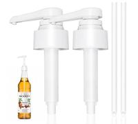 Dosing Pump Syrup, 2-Piece Pump Dispenser Set, Reusable Pump Dispenser for Glass Jugs or Plastic Bottles, Compatible 1 L Monin Syrup Pump, Press Once, 10 ml