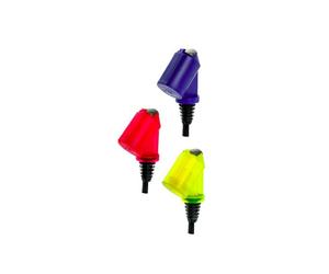 Dosing unit "Bottle Master 3000" red, yellow, blue for 0.5 - 1.5 litre bottles, spout, 2 cl red