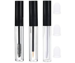 DOSIXDOSIX 3 pcs 10ml Empty Lash Serum Bottle Empty Mascara Tube Lip Gloss Tube, Eyelash Growth Packing Tube Container for Travel,Eyelash Cream Container Bottle with Funnels (3)