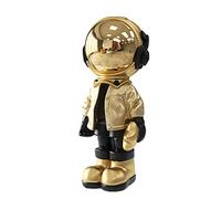 Dosker Astronaut Statues Spaceman Sculpture Polyresin Arts Gifts Gold Figurine Ornament Room Decor for Men,Home and Crafts Desktop Accessories Tabletop Decoration, Living Room, Office, Bookshelf