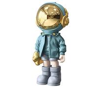Dosker Astronaut Statues Spaceman Sculpture Polyresin Arts Gifts Light Blue Figurine Ornament Room Decor for Men,Home and Crafts Desktop Accessories Tabletop Decoration, Living Room, Office, Bookshelf