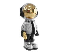 Dosker Small Astronaut Statues Mini Spaceman Sculpture Polyresin Arts Gifts Silver Figurine Ornament Room Decor for Men,Home and Desktop Accessories Tabletop Decoration, Living Room, Office, Bookshelf