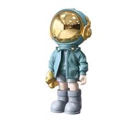 Dosker Small Astronaut Statues Mini Spaceman Sculpture Polyresin Arts Gifts Blue Figurine Ornament Room Decor for Men,Home and Desktop Accessories Tabletop Decoration, Living Room, Office, Bookshelf