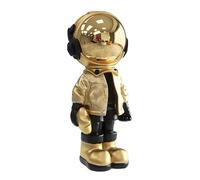 Dosker Small Astronaut Statues Mini Spaceman Sculpture Polyresin Arts Gifts Gold Figurine Ornament Room Decor for Men,Home and Desktop Accessories Tabletop Decoration, Living Room, Office, Bookshelf