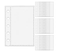 Doslilyy Clear Binder Sheet Protectors | M5 5-Ring Binder Card Sleeves | Card Sleeves for Project Managers Office Artists Stickers Educators Stationery Lovers Tickets Receipts Photos