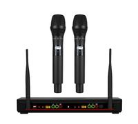 Doslnlya Wireless Microphone System with Bimetal Microphone, UHF Handheld Wireless Moving Coil Microphone, Auto Scan for Sing, Karaoke, Church, DJ, Party, Wedding,