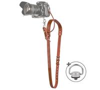 DOSNTO Camera Strap Accessories for One Camera - Professional Single Leather Harness Shoulder Strap Solo Camera Quick Release Gear for DSLR/SLR ProInStyle Strap (Tan)