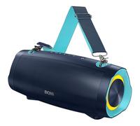 DOSS Extreme Boom Pro D100 Bluetooth Speaker with 140W Peak, 70W Bold Sound, Extra Bass, 24H Playtime, Beat-Sync Lights, Built-in Power Bank, IPX6 Waterproof, Portable Strap for Outdoor, Camping-Blue