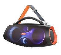 DOSS Extreme Boom Pro D200 Loud Bluetooth Speaker, 240W Peak Power, Punchy Bass, Beat-Synced Lights, 26H Playtime,TWS, IPX6 Waterproof for Outdoor/House Party, White Elephant Gift for Adults-Orange