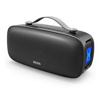 DOSS Extreme Boom Pro D300 Bluetooth Speaker, 80W Immersive Stereo Sound, 3-Mode Pro EQ, 20H Playtime, Beat-Driven Lights, IPX6 Waterproof for Camping, Beach, Backyard and House Parties-Black