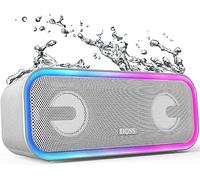 DOSS SoundBox Pro+ Bluetooth Speaker, 24W Stereo Sound, Extra Bass, 15h Battery, IPX6 Waterproof, Colourful Light Show, Stereo Pairing, Music Box Bluetooth for Mobile Phone, Outdoor, Beach, Home