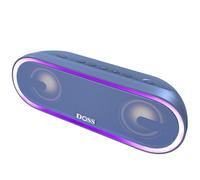 DOSS SoundBox Pro+ P300 Bluetooth Speaker with 40W Stereo Sound, Extra Bass, IPX6 Waterproof, TWS Pairing, Diverse Lights Show, 20H Playtime, Portable for Party, Camping, Beach - Blue