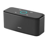 DOSS SoundBox Touch Portable Wireless Speaker with 12W HD Sound and Bass, Touch Control, IPX5 Waterproof, 20H Playtime, Bluetooth 5.0, Handsfree, Speaker for Home, Outdoor, Travel-Black
