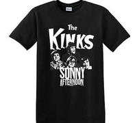 dossa Mens Kinks T Shirt Sunny Afternoon Size L Black