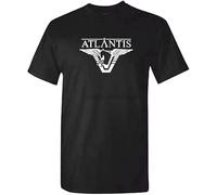 dossa Stargate Atlantis Tshirt - Mens Black SG1 Star Gate DVD Series Movie Top Cool Casual Pride t Shirt Men Unisex Size XXL