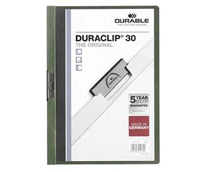DOSSIER Clip DURACLIP PVC A4 2200 Metal Clamp 30h Light Green