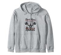 Dost Thou Even Hoise Funny Knight Gym Design Zip Hoodie