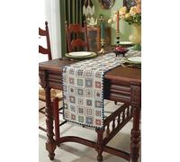 Dostear Green Fabric Outdoor Table Runner Kitchen Table Decoration Holiday Wedding Party Dinning Birthday 30 X 270cm