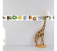 Dostear Peel and Stick Wallpaper Border Self-Adhesive Wall Border Sticker Home Ceiling Decorative Border for Bathroom Living Room Kitchen English Alphabet 10×300CM