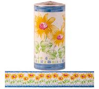 Dostear Wall Borders Peel and Stick Wallpaper Border Window Trim Molding Mirror Frame Kit Wall Panel Bulletin Board Borders Little Yellow Flower 10 X 1000CM