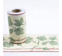 Dostear Wallpaper Mirror Borders for Bathroom Peel and Stick Classroom Bulletin Board Borders Boho Paper for Classroom Trim Sets Green Leaves 10 X 1000CM