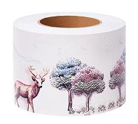 Dostear Wallpaper Mirror Borders for Bathroom Peel and Stick Classroom Bulletin Board Borders Boho Paper for Classroom Trim Sets Forest 10 X 1000cm