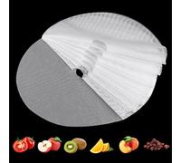 DOSTK Premium Non Stick Silicone Mesh Dehydrator Sheets (8 Pack, Round 13" Diameter, White, Food Grade Silicone)