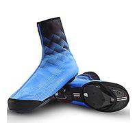 DOSUNO Race Waterproof Winter Cycling Shoe Covers, Thermal Warm Road Bike Cycling Overshoes Windproof Thermo Neoprene Cycling Shoe Covers Mtb Mountain Bike Accessories for men,Blue,L