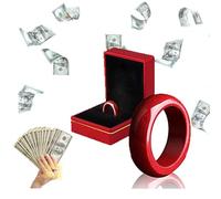 Dosurgorn FengShui Cinnabar Ring, Feng Shui Cinnabar Ring for Men Women, Feng Shui Ring for Wealth and Protection Good Luck Money Amulet, US 8, cinnabar