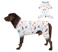 Dosuyi Dog Pajamas for Large Breeds Dogs Clothes Soft Anti Shedding Dog Recovery Suit 4-Legged Stretch Pet Djs Comfy Lightweight Doggie Onesie Jammies