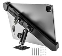 Dosvsi Security Car Tablet Mount, Industrial Heavy Duty Tablet Holder with Lock & Key, 360° Swivel Anti-Theft Stand for ELD/Semi Truck/Commercial Vehicle, for iPad Pro 12.9 Air 13, 9-14" Devices