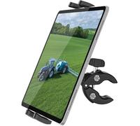 Dosvsi Tractor Tablet Clamp Mount, Sturdy Tablet Holder for Forklift/Farming Machine/Work Truck, 360° Swivel Tube/Pole Clip for iPad 12.9 Pro Air Mini 5 4, Galaxy Tab, Z Fold, iPhone, 4-13" Devices