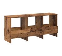 DOSYCOVUR Magazine Rack Old Wood 102 x 30 x 45 cm | Engineered wood,built-in rack,minimalist style,living room,study area,dual-purpose seating,clutter-free