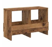 DOSYCOVUR Magazine Rack Old Wood 68.5 x 30 x 45 cm Storage Bench | Engineered wood build,built-in rack,bench seating,clutter-free organization,study area use,damp cloth care