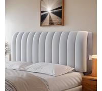 DOSYCOVUR Stretch Velvet Headboard Cover Dustproof Soft Thick Cushion Protector for King And Super King Size Headboards Bedroom Full Cover Headboard Cushion,Grey2,180cm